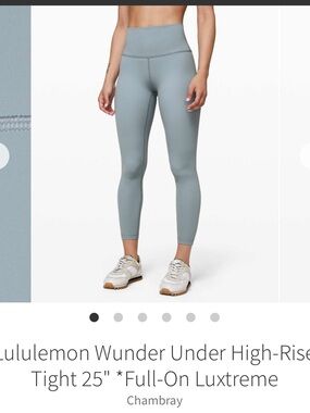 Lululemon Chambray Wunder Under High-Rise Tights